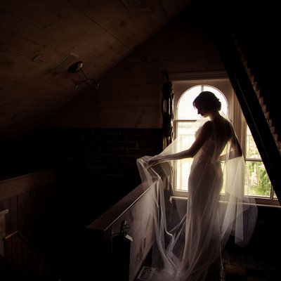 best wedding silhouette indoors