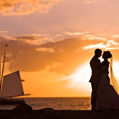 wedding silhouette Key West Wedding Photographer