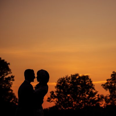 best wedding silhouette sunset