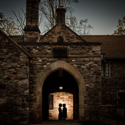 best wedding silhouette doorway