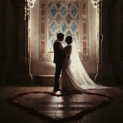 best wedding silhouette central park