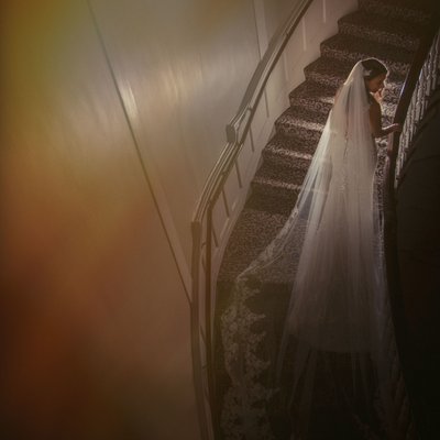Tappan Hill Mansion Wedding Staircase Photo