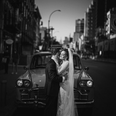 Vintage Cab Wedding Photo NYC 2022