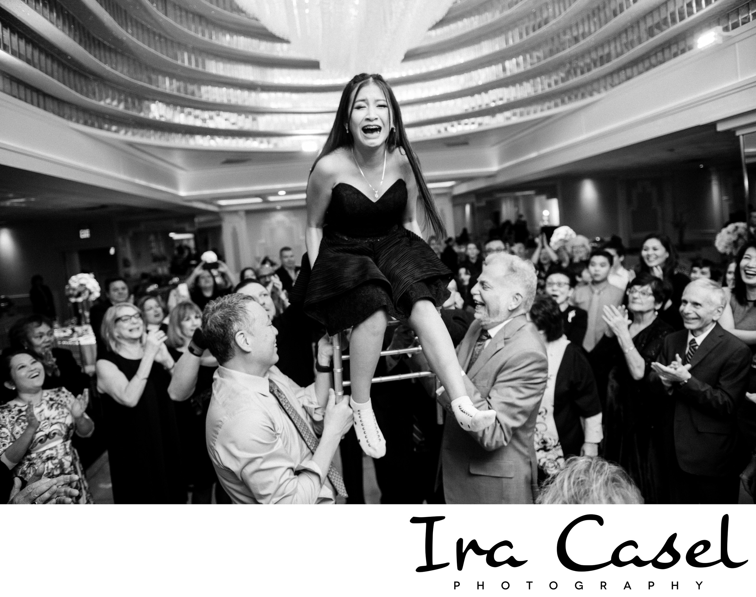 Bat Mitzvah Horah Girl Up In The Chair Celebrations Ira Casel Photography 3135