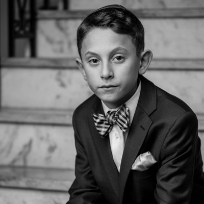 Timeless Black and White Bar Mitzvah Portraits