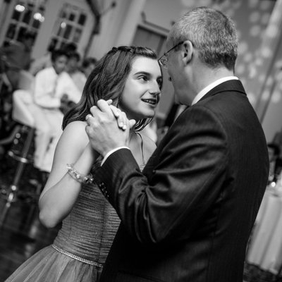 Father-Daughter Dance Picture at Bat Mitzvah