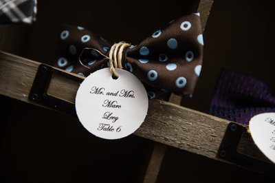 Creative Bar Mitzvah Place Card Idea - Bowties