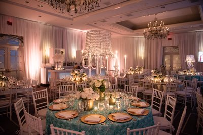 Candle-Lit Crystal Bat Mitzvah Decor