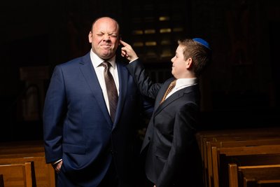 Best Photographer for Fun Bar Mitzvah Temple Portraits