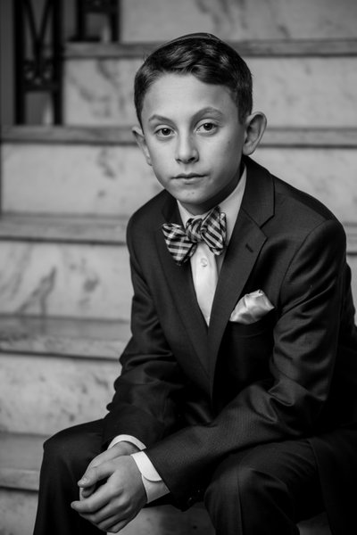 Timeless Black and White Bar Mitzvah Portraits