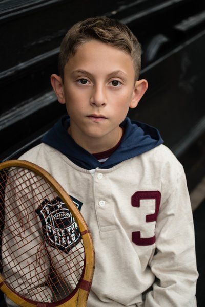 Vintage Baseball Pre-Bar Mitzvah Portrait