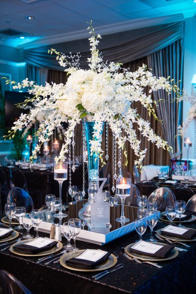 Floral Bat Mitzvah Centerpieces