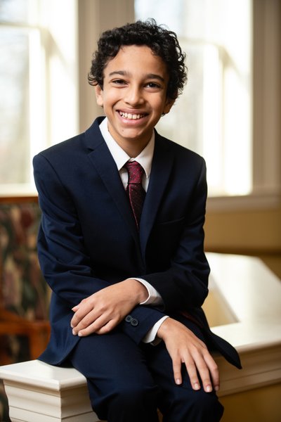 Bar Mitzvah Portrait at Temple Sinai Summit NJ