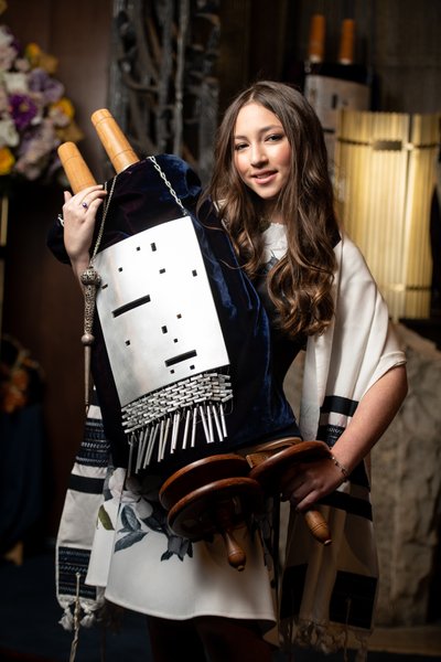 Best Bat Mitzvah Photographer for Torah Portraits