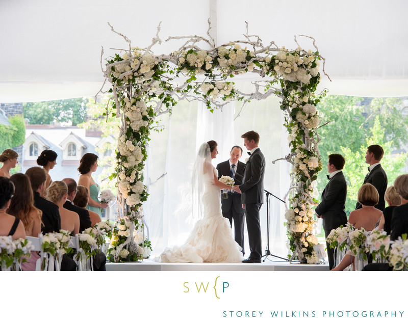 Hart House Wedding has Ceremony under Convocation Tent