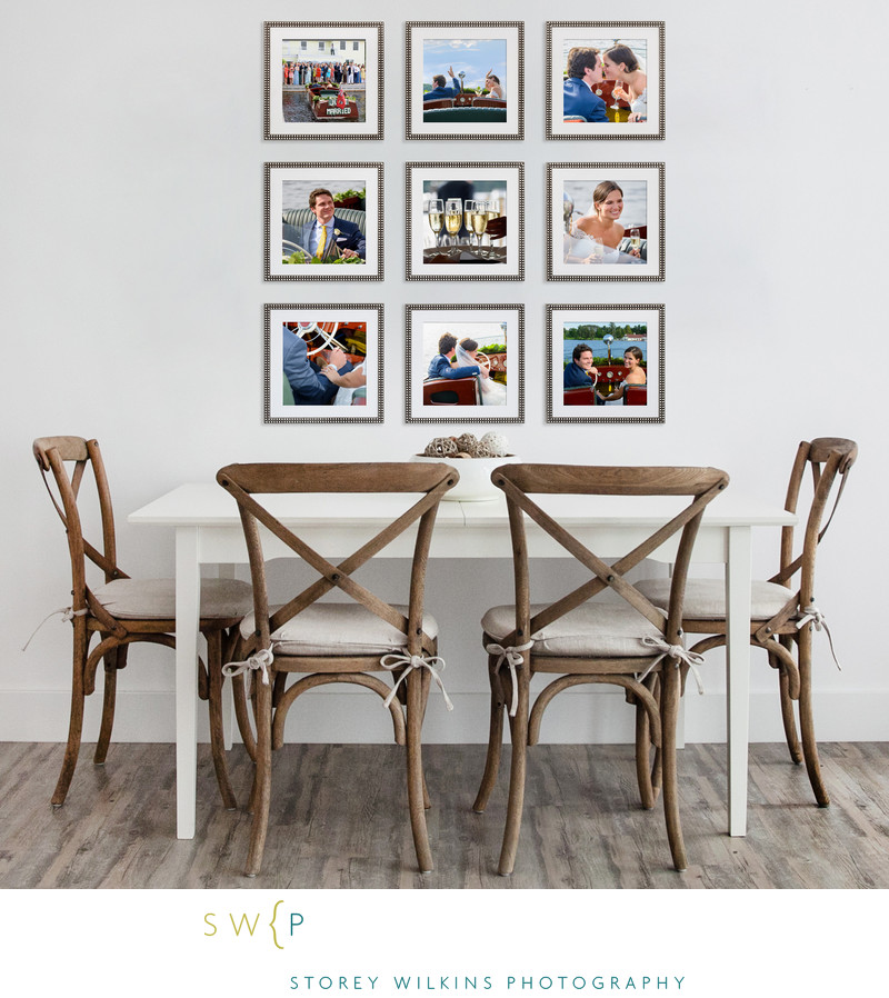 Nine Framed Wedding Photographs Bring Your Room to Life