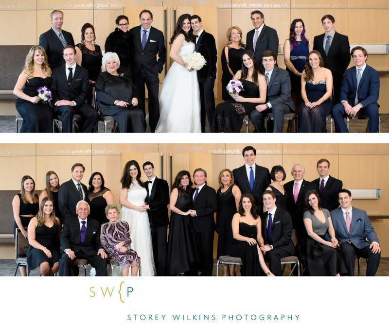 Extended Family Group Portraits at the Synagogue