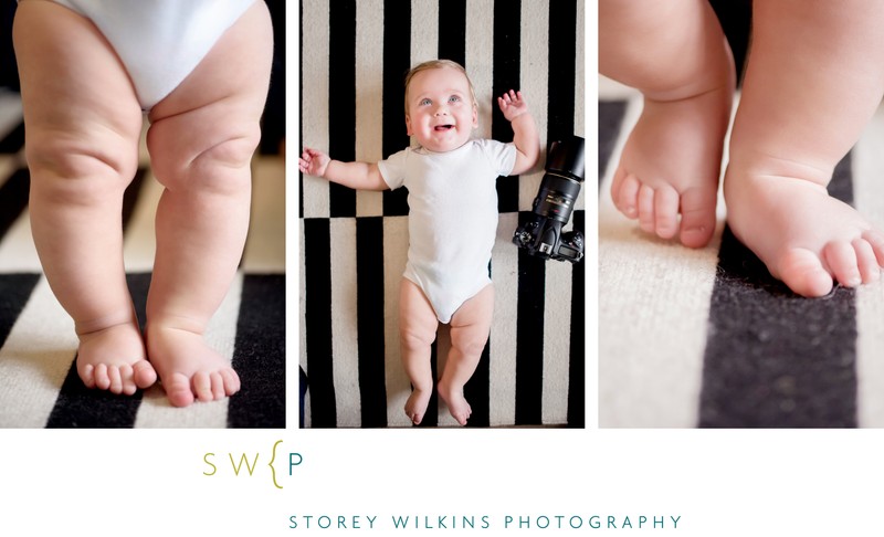 Graphic Black and White Background for Baby Photography