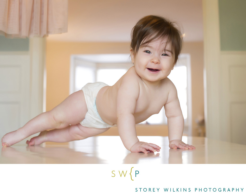 Baby Downward Dog: When Push-Ups Steal the Show
