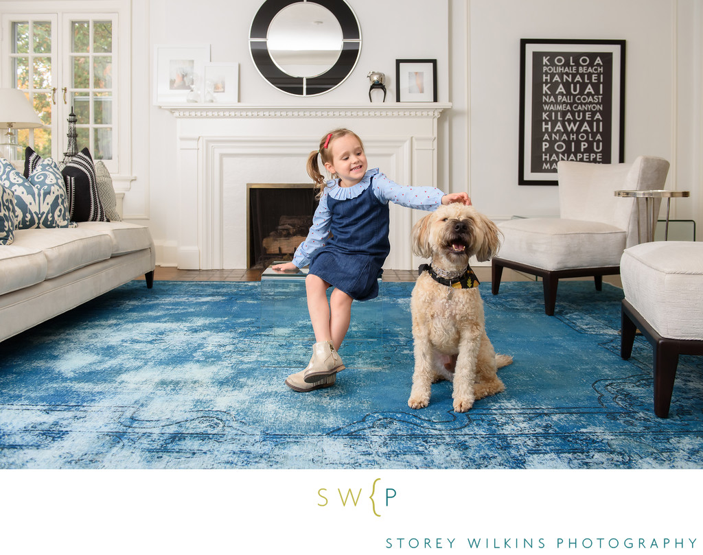 Girl with Dog: Contemporary Twist on Classic Portrait