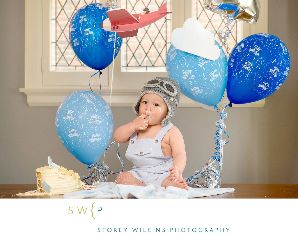 First Birthday Airplane: Goggles, Cake, and Flight
