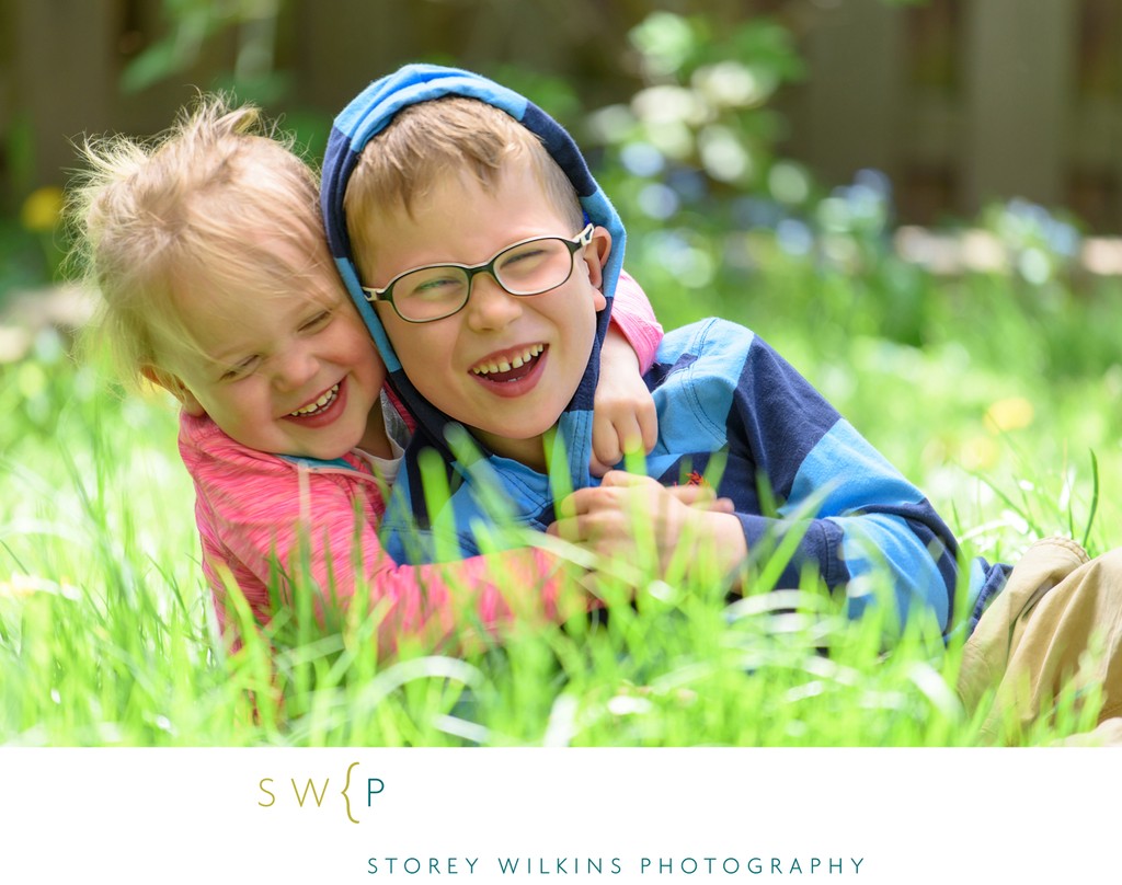 Brother-Sister Playtime: Backyard Energy & Laughter