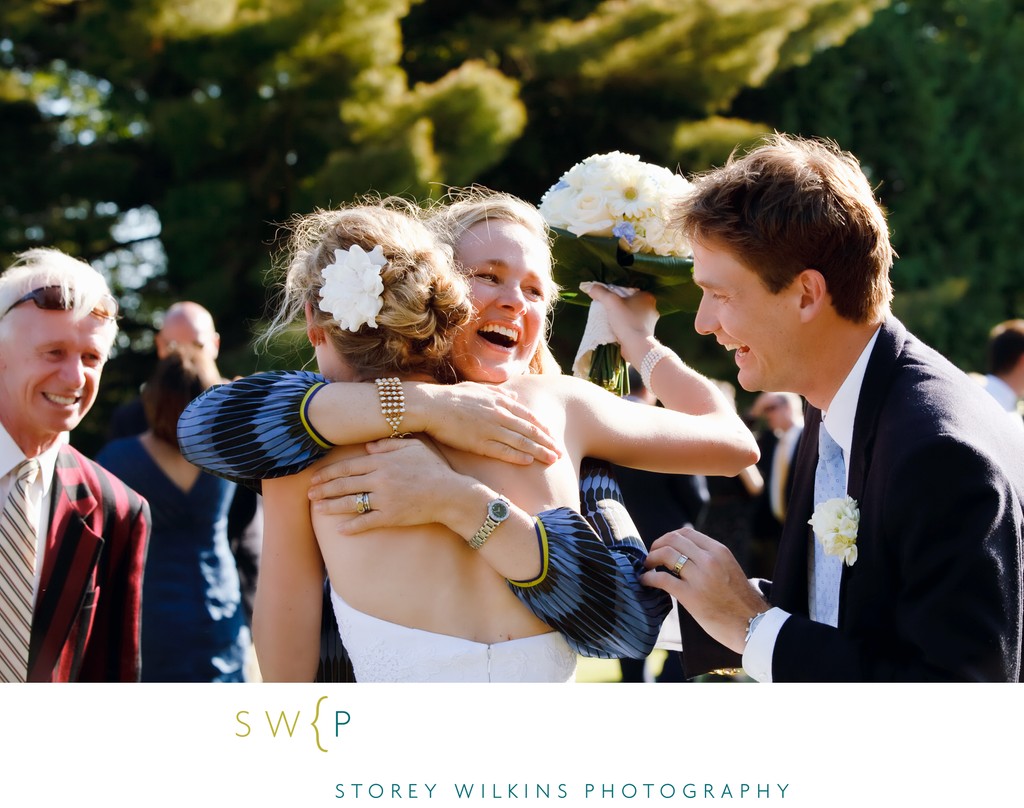 Candid Wedding Photo at Beaumaris Yacht Club