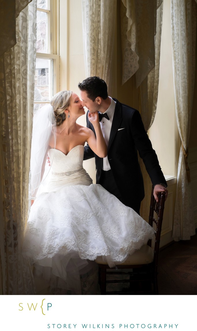 Graydon Hall Bride and Groom Portrait Indoors