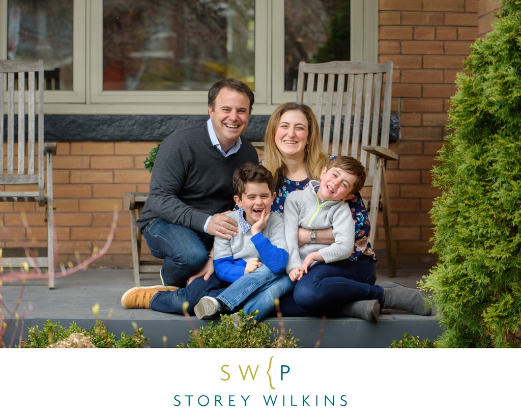 Growing Family Front Porch Portrait