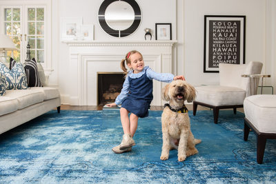 Girl with Dog: Contemporary Twist on Classic Portrait