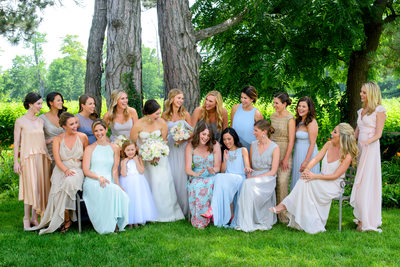 Niagara Wedding Bridesmaids Group Portrait at Riverbend