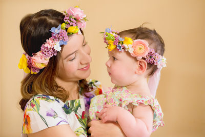 Mother-Daughter Spring Portrait: Floral Crown Magic