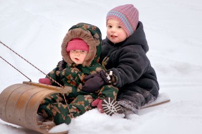 Winter Tobogganing at Sherwood Park: Sisters in Joy