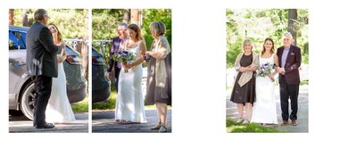 Sturgeon Point Wedding:  Album Spread Bride and Parents