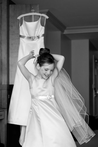 Flower Girl Getting Ready at InterContinental Yorkville