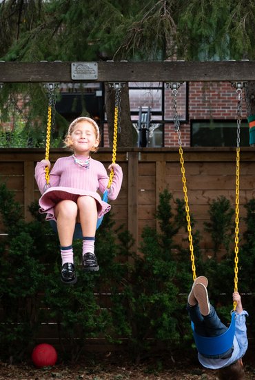 Childhood Bliss Captured Mid-Flight