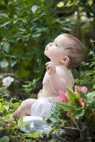 Six-Month Garden Portrait: Editorial Baby Milestone