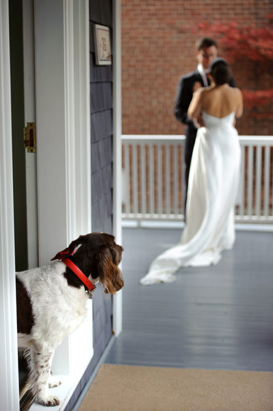 Lawrence Park Wedding Photography | First Look on Porch