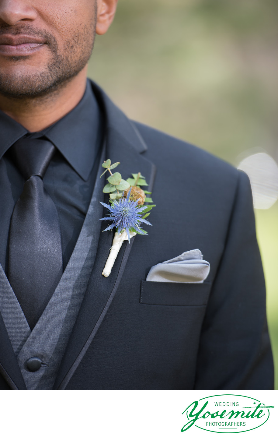 The Groom's Boutonniere at Ahwahnee Hotel Yosemite