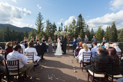 Wedding Ceremony On Balcony At Tenaya Lodge