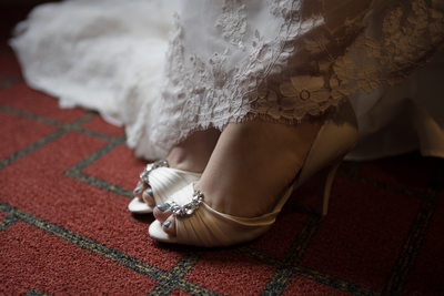 Bride's Wedding Shoes At Tenaya Lodge