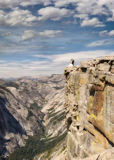 Couple married on top of half dome, Yosemite