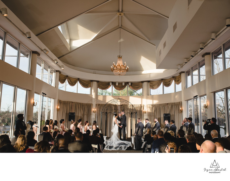 Wedding ceremony at The Mansion on Main Street