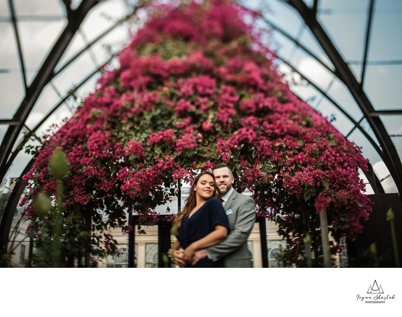Fall Engagement Photography  at Longwood Gardens