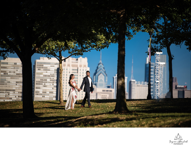 Camden Waterfront engagement photo session