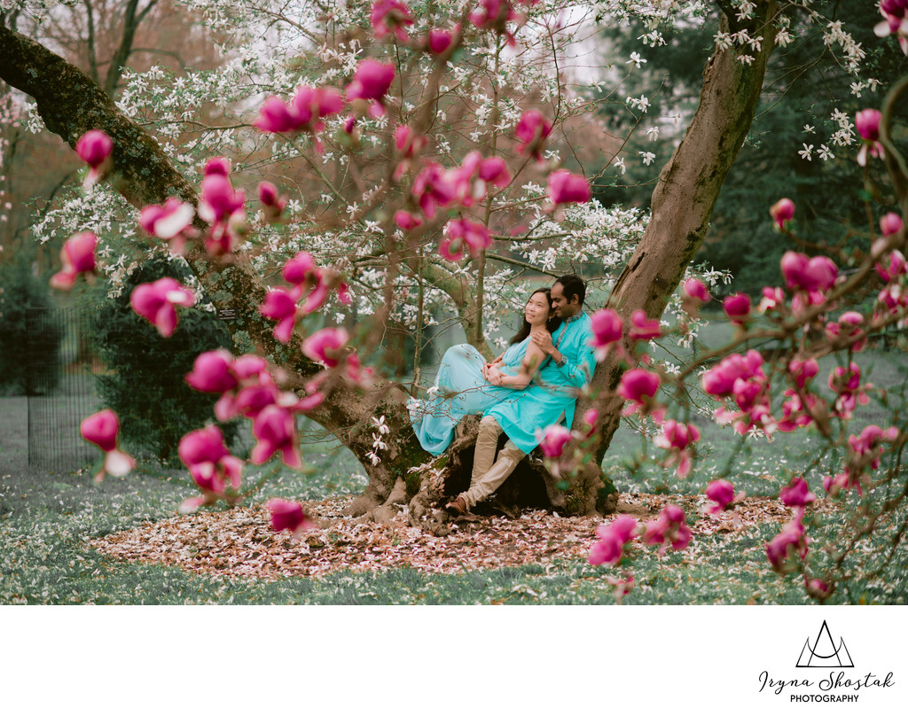 The Spring Engagement Portraits at Longwood gardens
