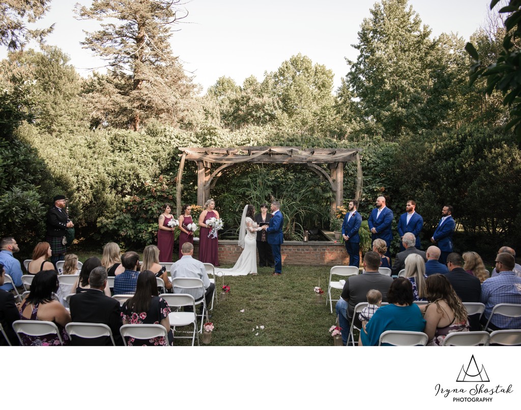 Outdoor Wedding Ceremony at Historic Belmont Hall