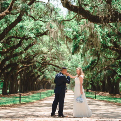 Best outside wedding in Boone Hall Plantation