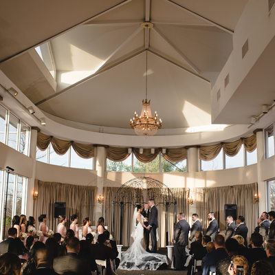 Wedding ceremony at The Mansion on Main Street