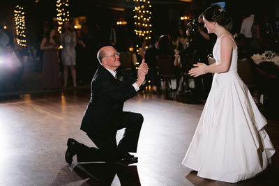 Father and daughter dance at Grand Ball room Normandy Farm